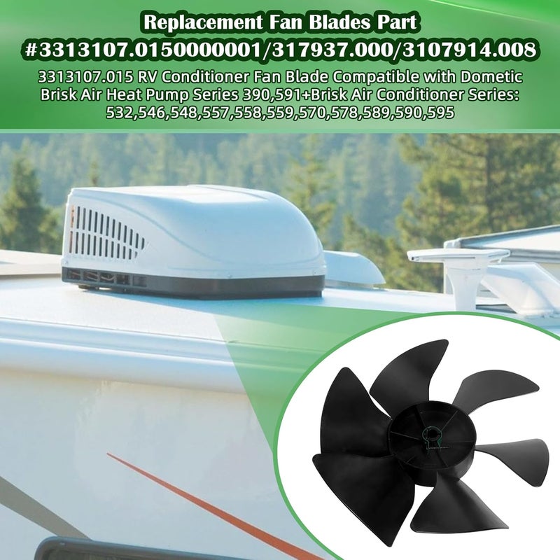 CLLOMAGY 3313107.015 AC Fan Blade for Dometic Brisk Air Conditioner,3313107.015 RV Conditioner Condenser Fan Blade for Dometic 3107914.008 Duo-Therm AC Series - Image 4
